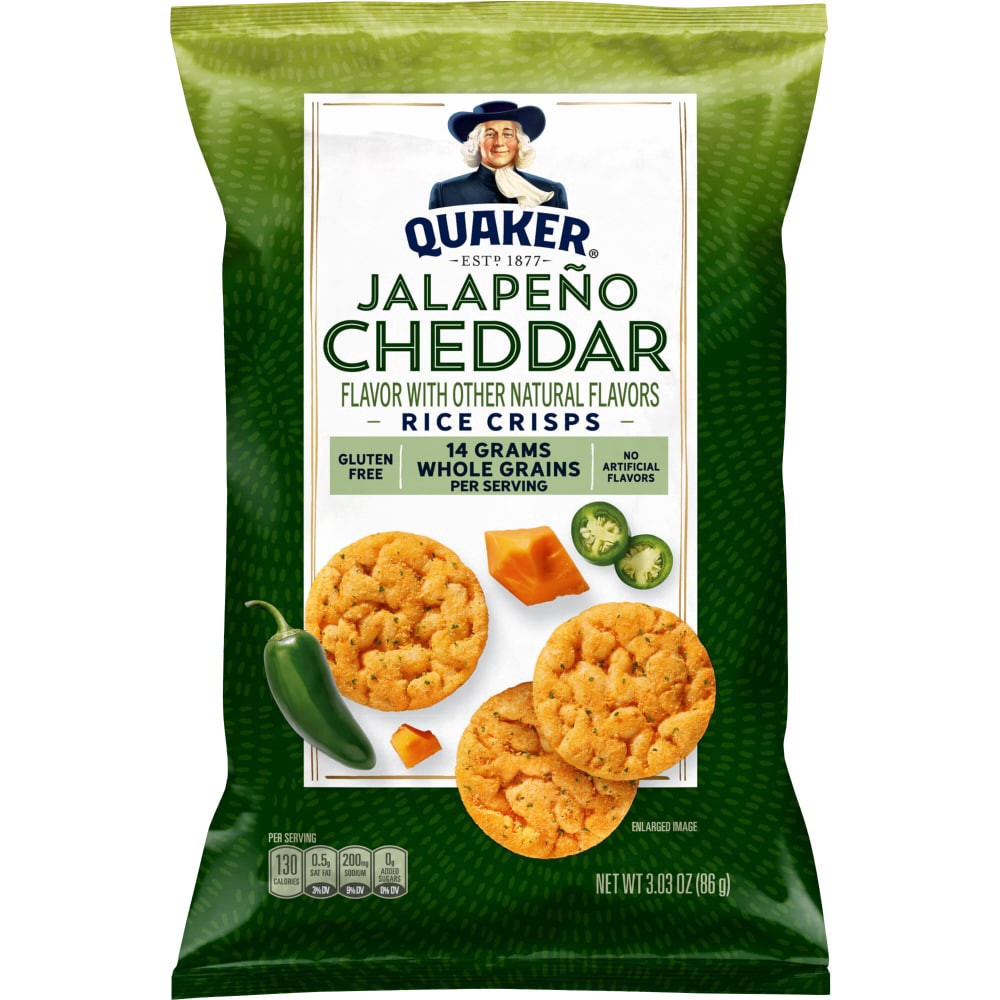 slide 2 of 2, Quaker® Rice Crisps Jalapeno Cheddar, 3.03 oz