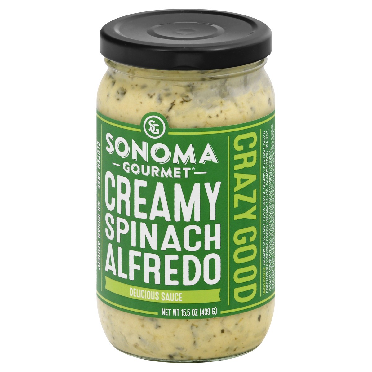 slide 3 of 10, Sonoma Gourmet Delicious Creamy Spinach Alfredo Sauce 15.5 oz, 15.5 oz