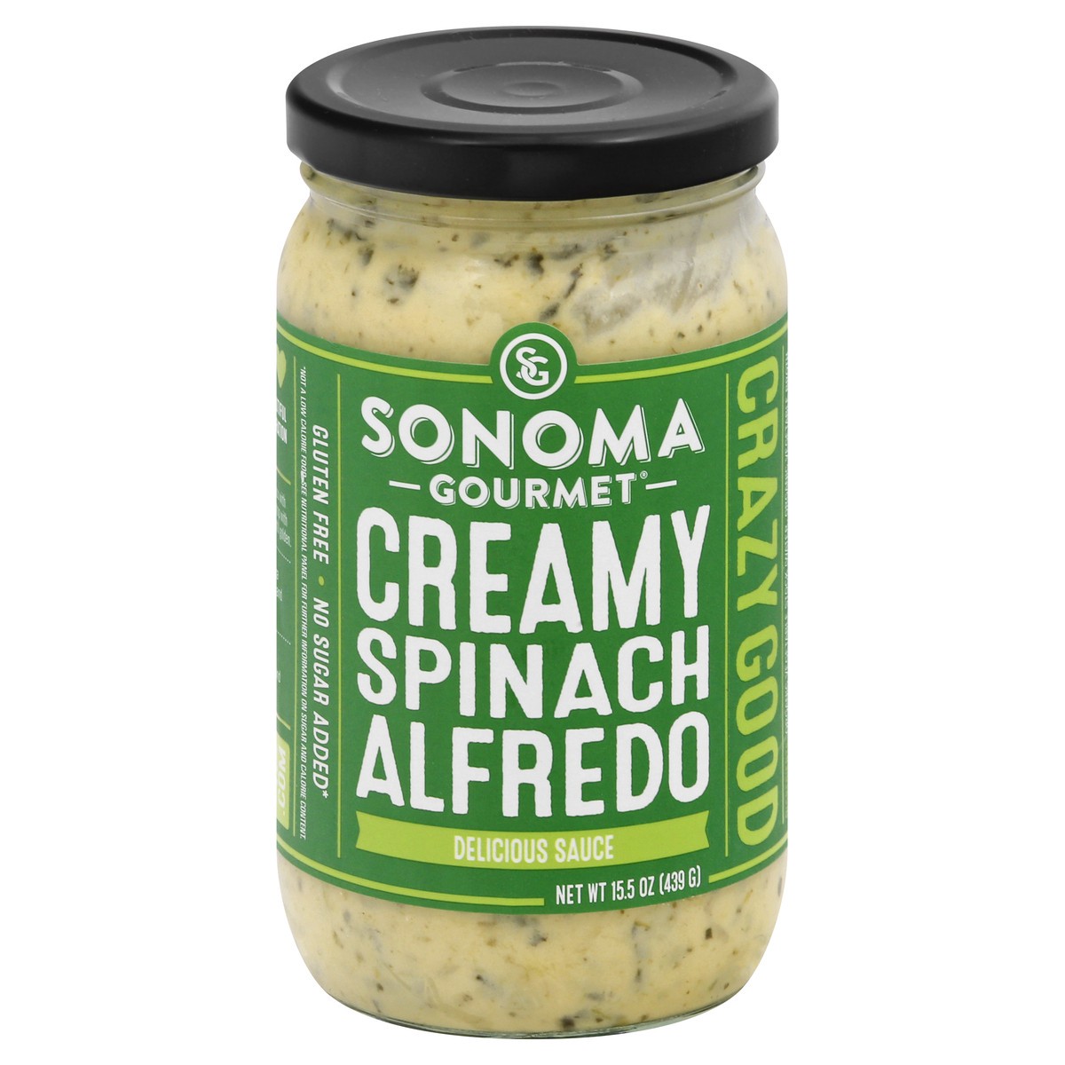 slide 1 of 10, Sonoma Gourmet Delicious Creamy Spinach Alfredo Sauce 15.5 oz, 15.5 oz