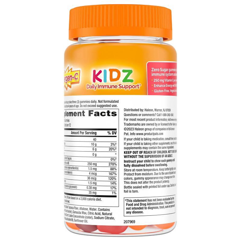 slide 7 of 9, Emergen-C Zero Sugar Immune Support Kidz Gummies 36 Count, 36 ct