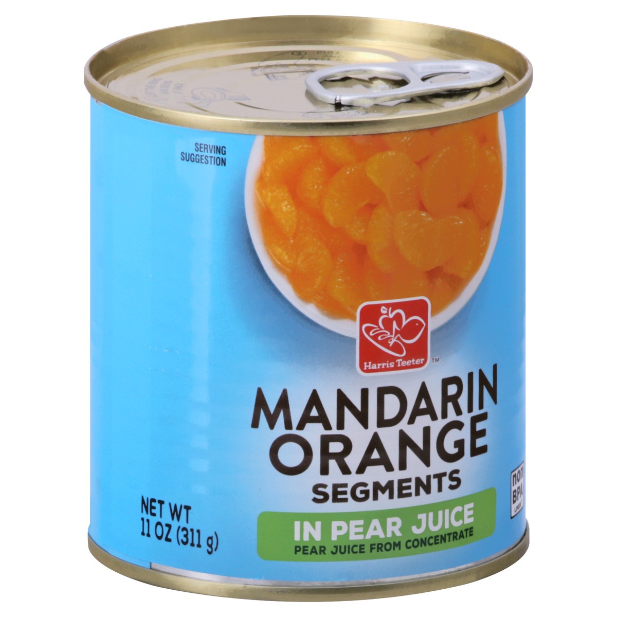 slide 3 of 11, Harris Teeter Mandarin Oranges Segments - Lite, 11 oz