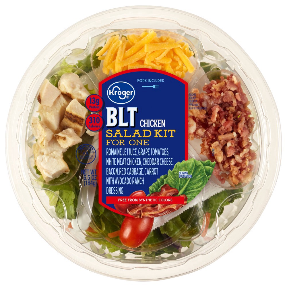 slide 1 of 2, Kroger Blt Salad With Chicken Kit For One, 6.5 oz