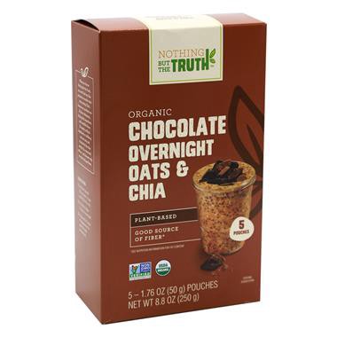 slide 1 of 1, Nothing But The Truth Organic Chocolate Overnight Oats & Chia, 1.76 oz