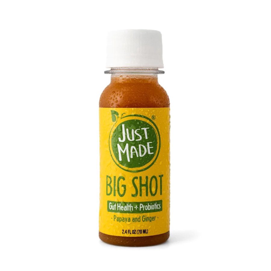 slide 1 of 1, Just Made Gut Health Big Shot - Papaya & Ginger, 2.4 fl oz