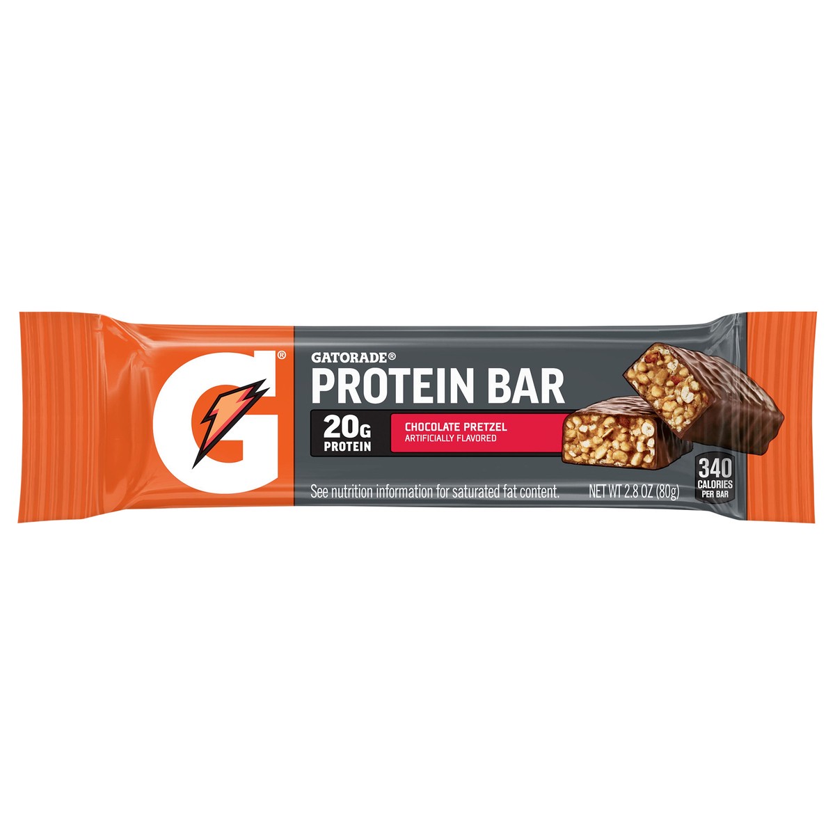 slide 1 of 5, Gatorade Protein Bar Chocolate Pretzel Artificially Flavored 2.8 Oz, 2.8 oz