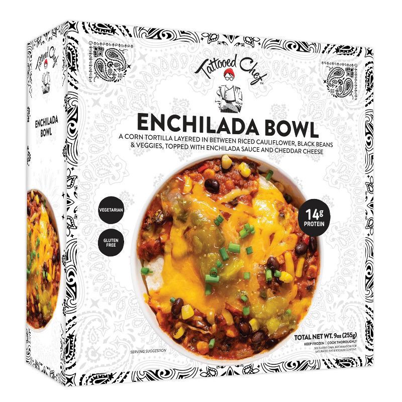 slide 5 of 6, Tattooed Chef Frozen Enchilada Bowl - 9oz, 9 oz