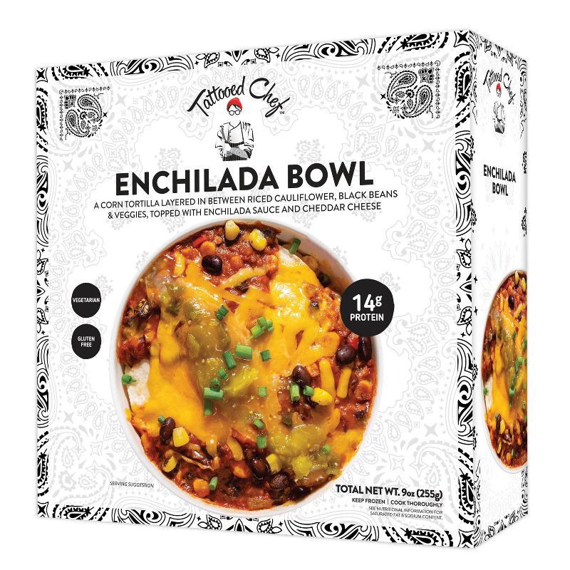 slide 4 of 6, Tattooed Chef Frozen Enchilada Bowl - 9oz, 9 oz
