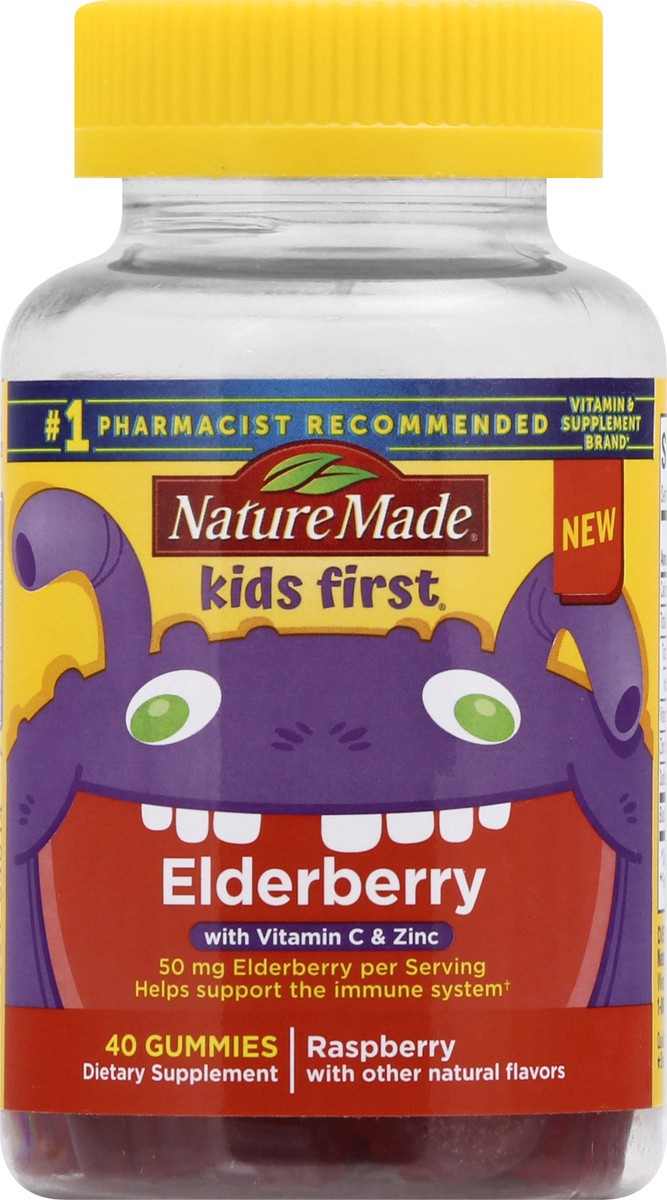 slide 6 of 9, Nature Made Kids First Elderberry Gummies, 40 ct