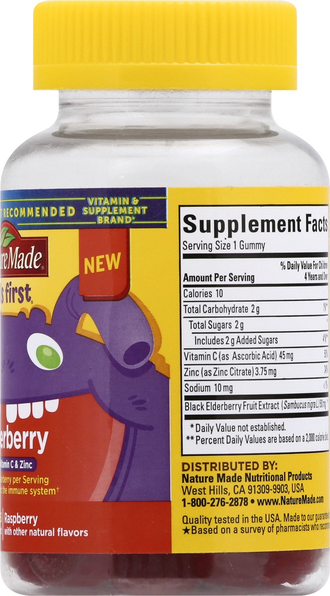 slide 8 of 9, Nature Made Kids First Elderberry Gummies, 40 ct