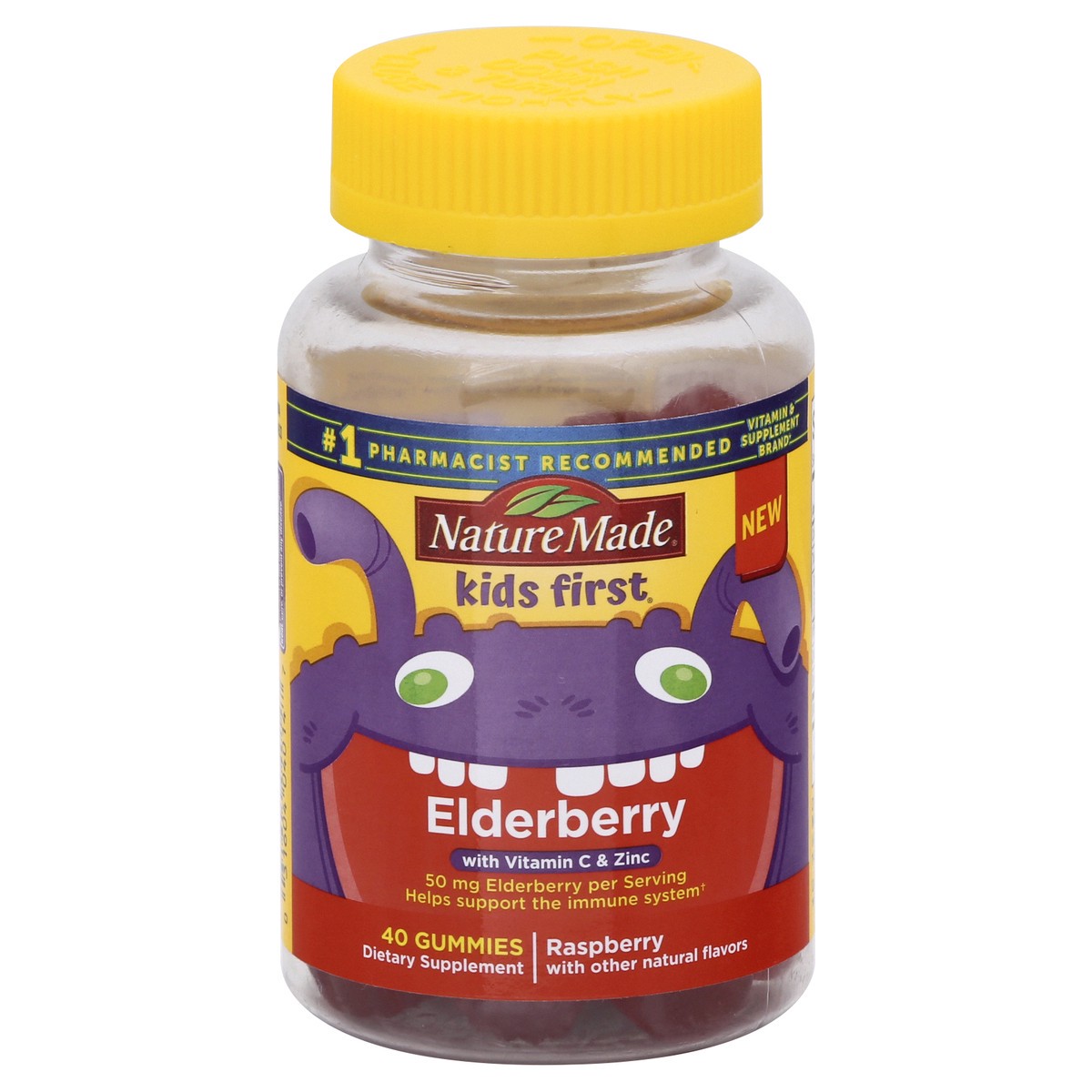 slide 1 of 9, Nature Made Kids First Elderberry Gummies, 40 ct