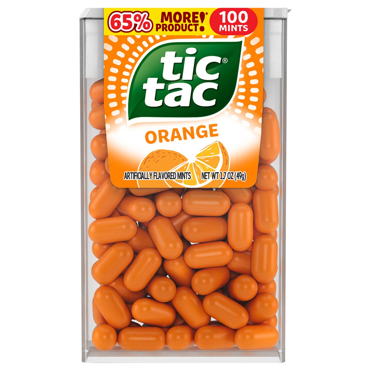 slide 1 of 11, Tic Tac Orange Mints On-the-Go Refreshment, 1.7 oz