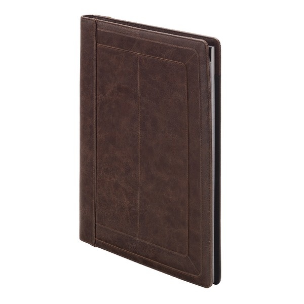 slide 1 of 1, FORAY Distressed Padfolio, Large, Brown, 1 ct