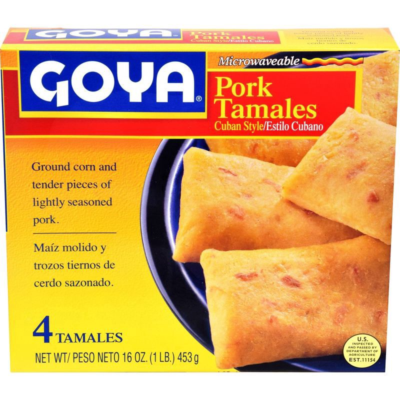 slide 1 of 1, Goya Frozen Cuban Style Pork Tamales - 16oz/4ct, 4 ct; 16 oz