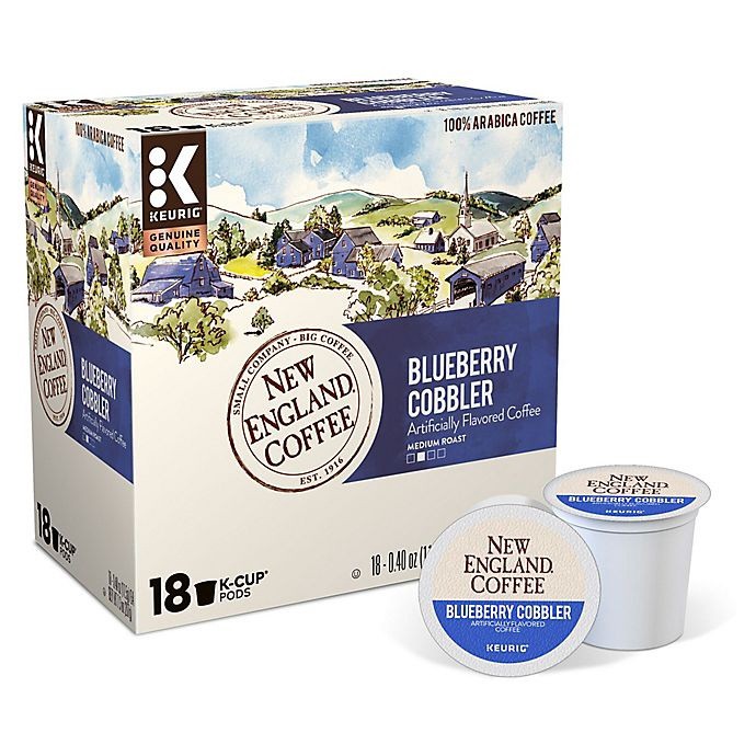 slide 3 of 3, New England Coffee Blueberry Cobbler Coffee Keurig K-Cup Pods, 18 ct