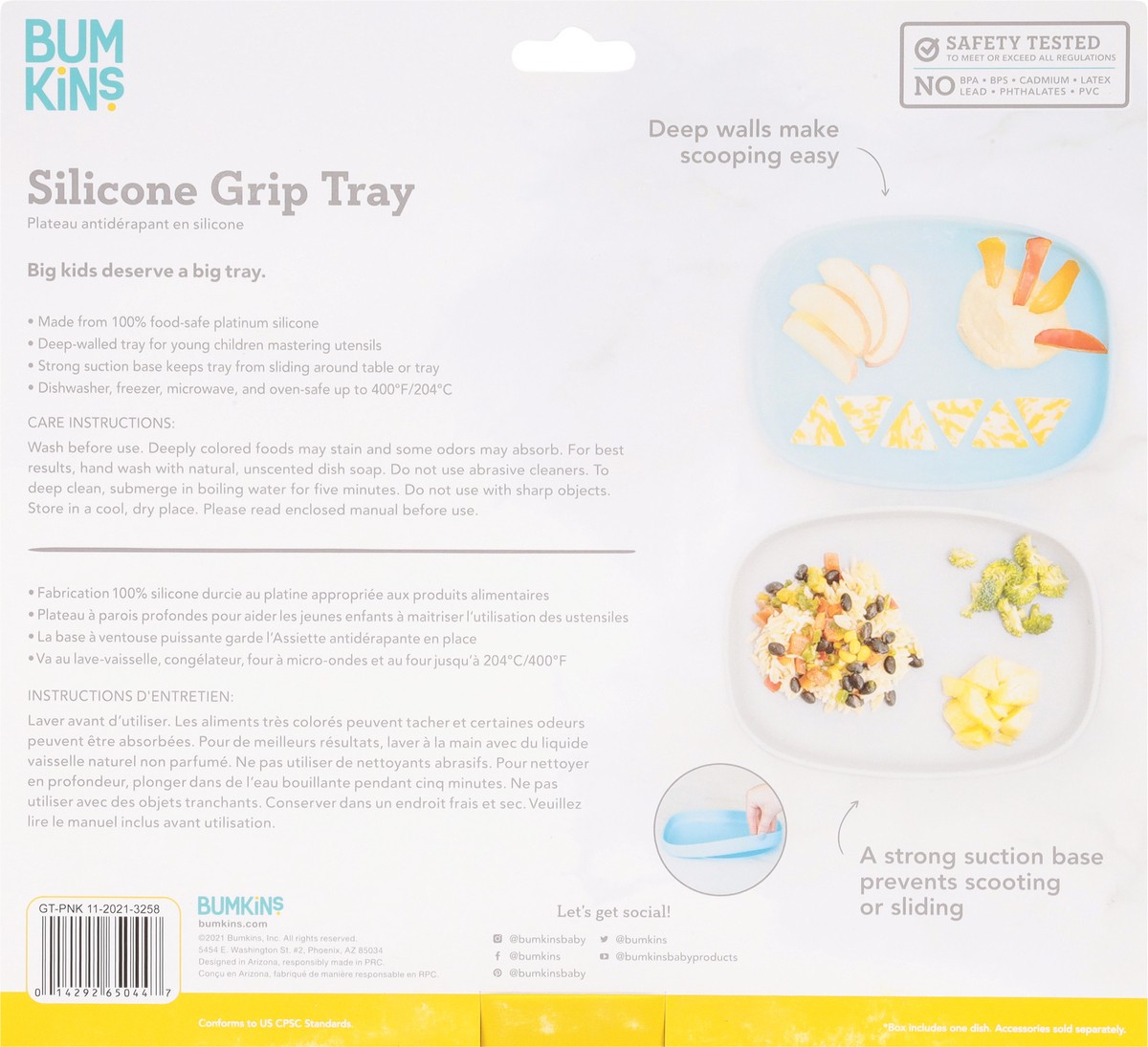 slide 8 of 12, Bumkins Silicone Grip Tray 1 ea, 1 ct