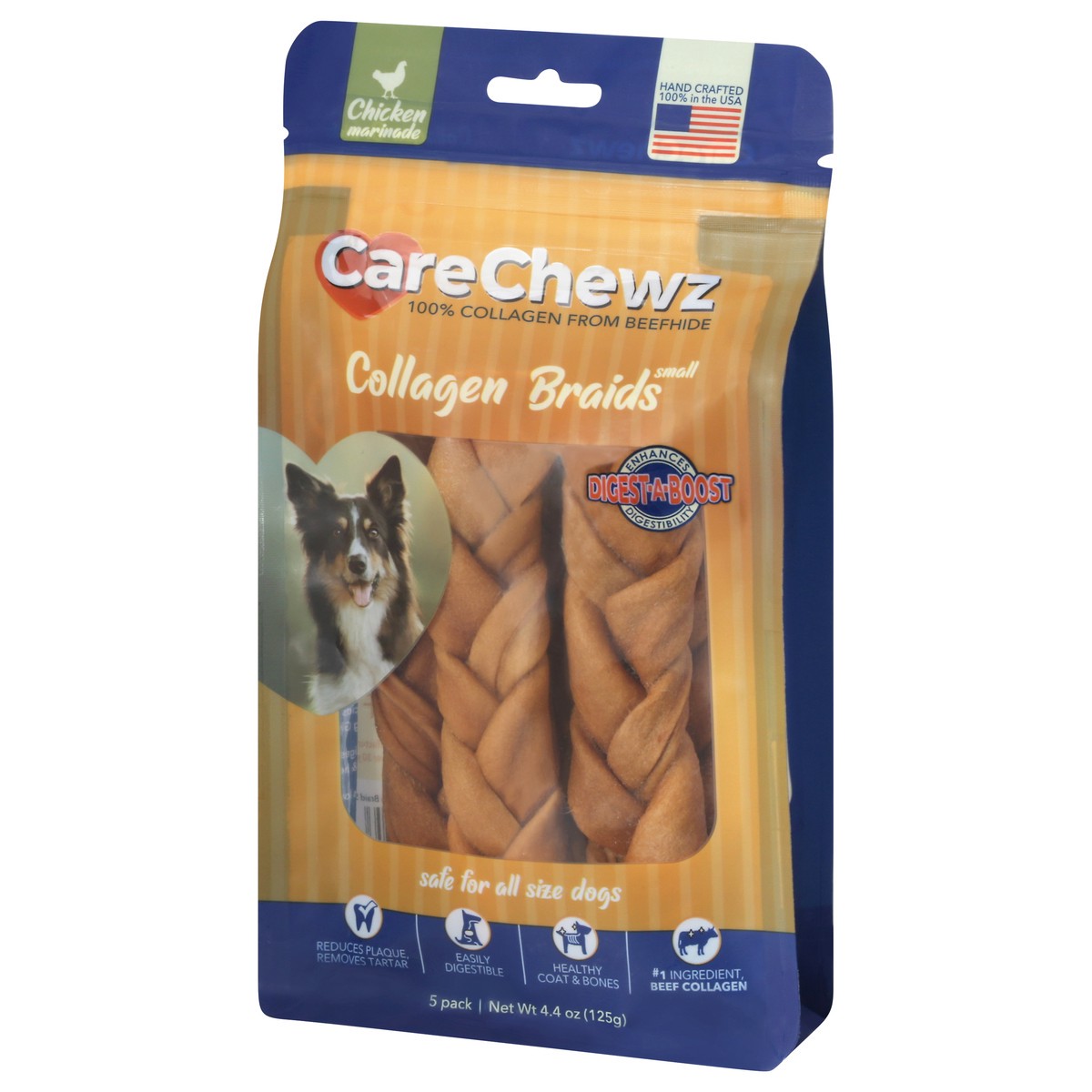 slide 9 of 10, Carechewz Collagen Braid, 4.4 oz