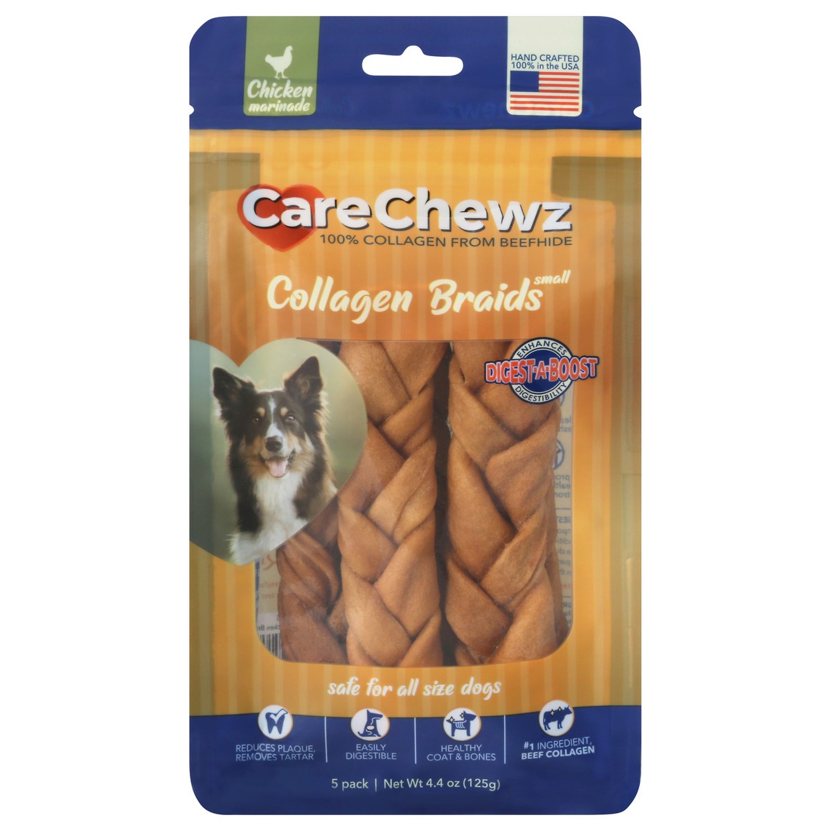 slide 2 of 10, Carechewz Collagen Braid, 4.4 oz