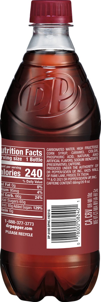 slide 3 of 6, Dr Pepper Soda 20 fl oz, 20 fl oz