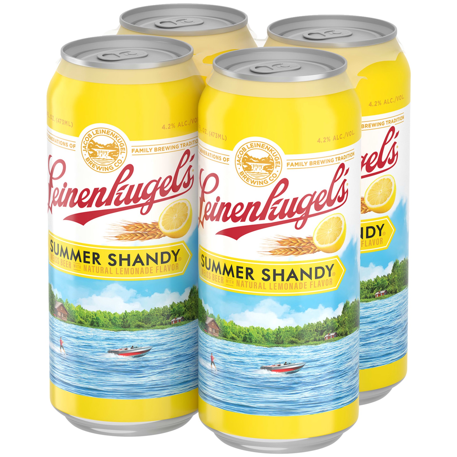 slide 2 of 5, Leinenkugel's Summer Shandy Craft Beer, 4.2% ABV, 4-pack, 16-oz beer cans, 16 fl oz