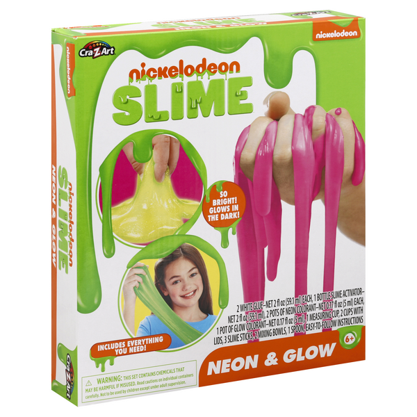 slide 1 of 1, Nickelodeon Neon & Glow Slime Kit, 1 ct