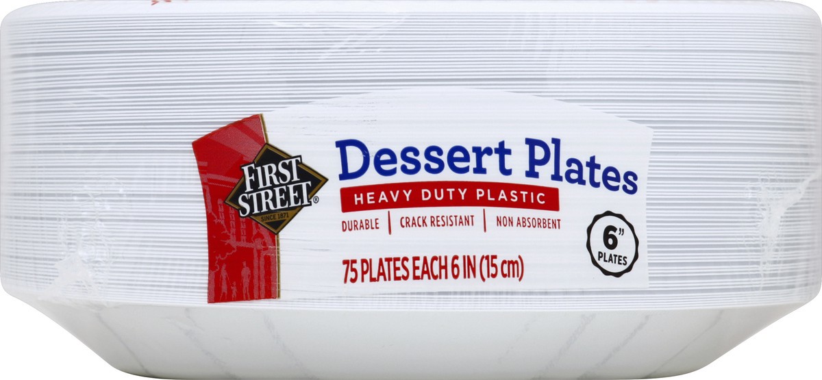 First Street - First Street, Plastic Plates, Heavy Duty, 6 Inches