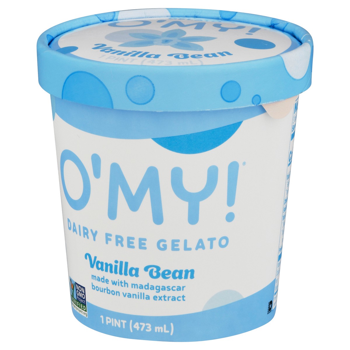 slide 3 of 9, O'My! Dairy Free Vanilla Bean Gelato 1 pt, 1 pint