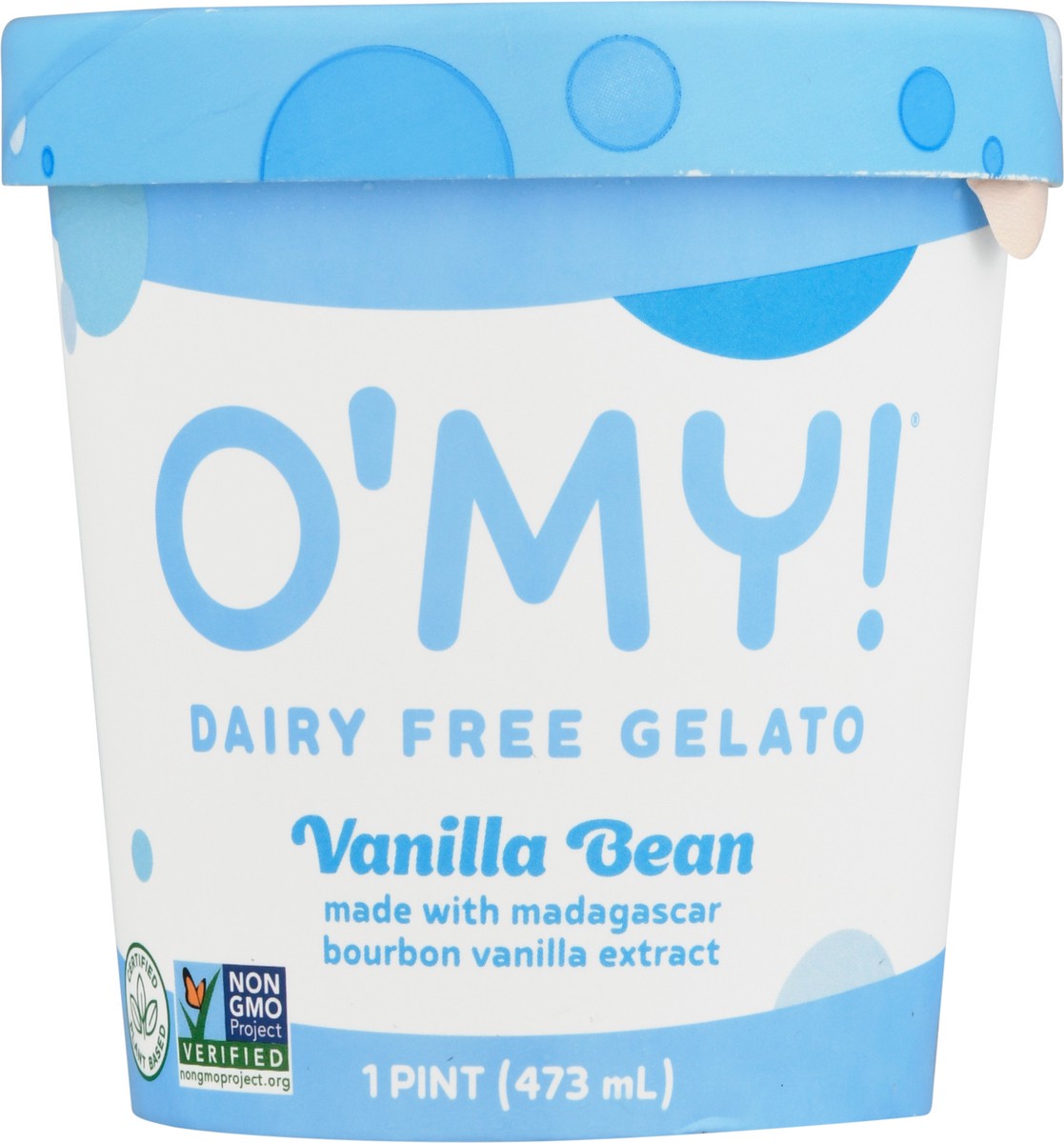 slide 6 of 9, O'My! Dairy Free Vanilla Bean Gelato 1 pt, 1 pint