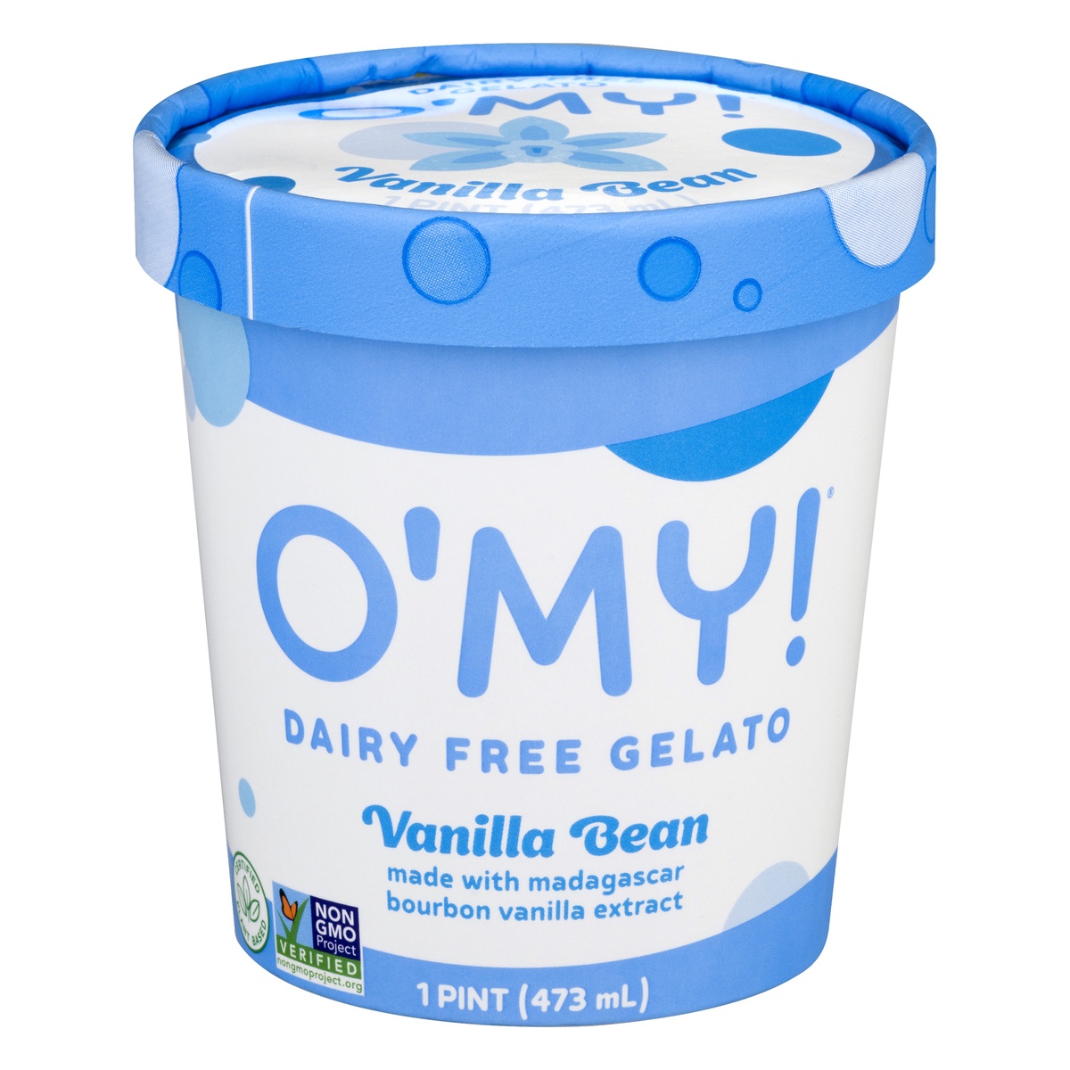 slide 1 of 1, O My! O'My Dairy Free Gelato Vanilla Bean, 16 fl oz