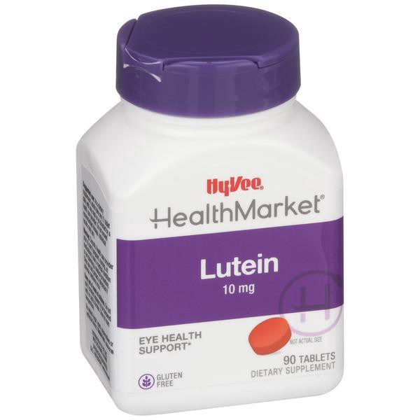 slide 1 of 1, Hy-Vee Healthmarket Lutein 10mg Tablets, 90 ct