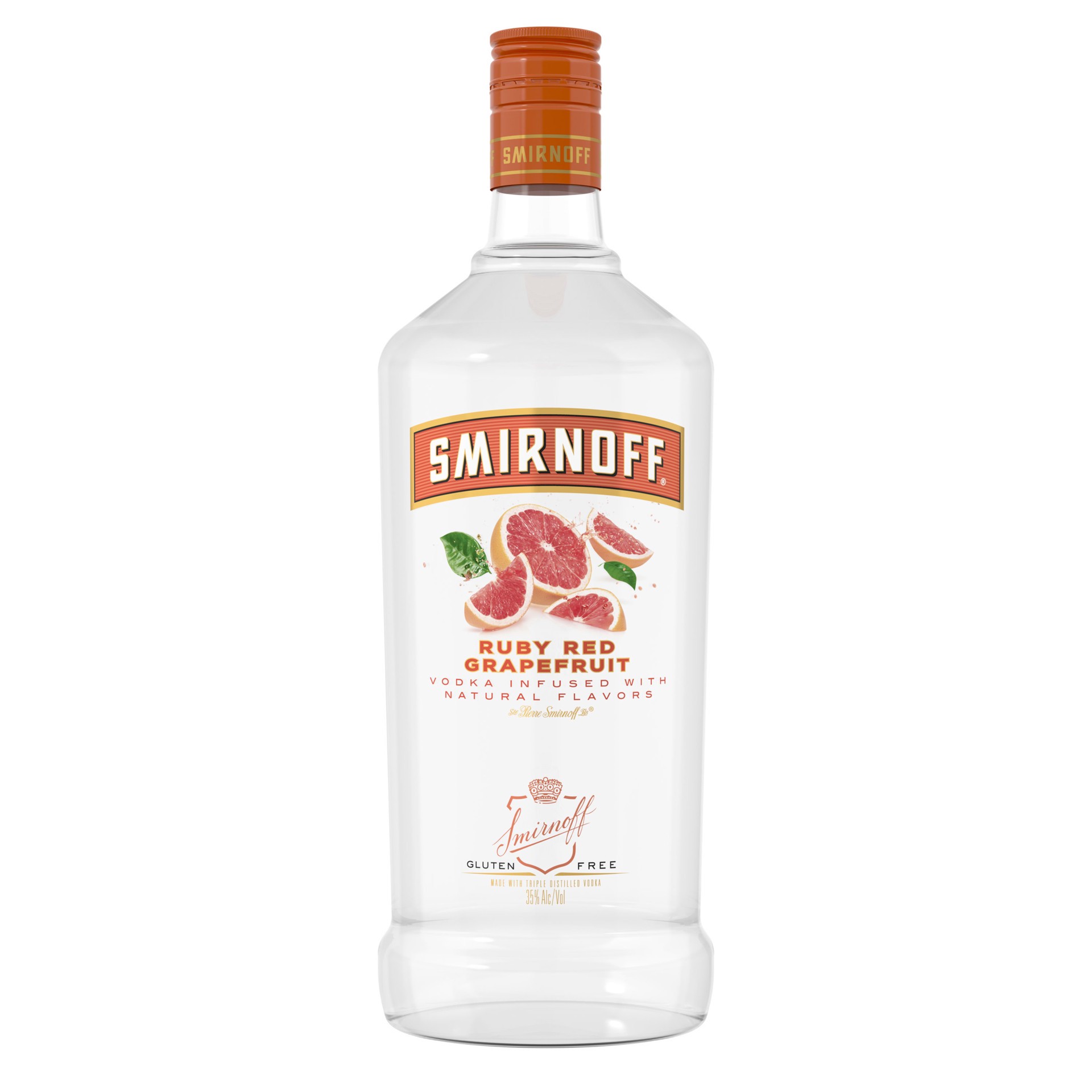 slide 2 of 4, Smirnoff Ruby Red Grapefruit (Vodka Infused With Natural Flavors), 1.75 L, 1.75 liter