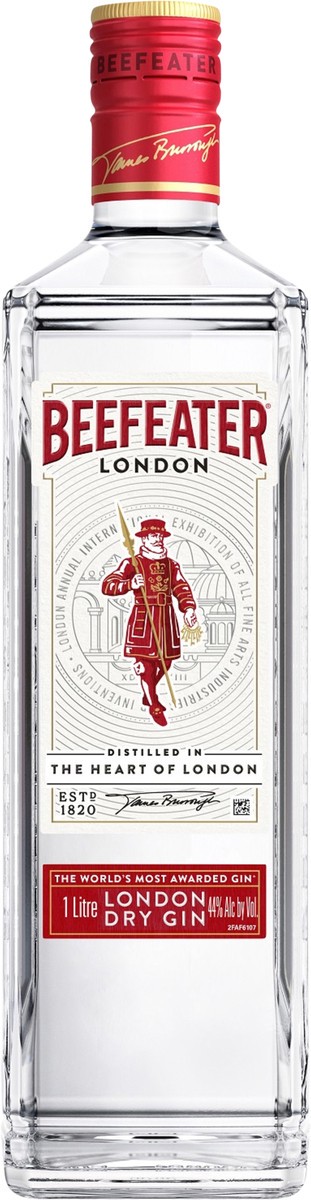 slide 1 of 10, Beefeater London Dry Gin 88 Proof 1L Bottle, 1 liter