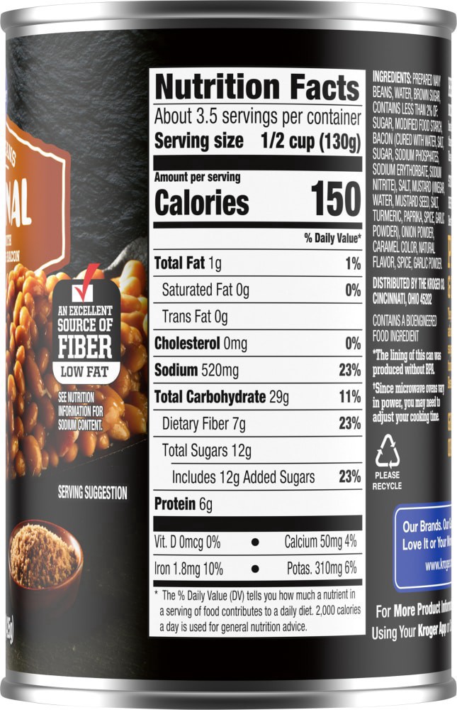 slide 4 of 4, Kroger Original Baked Beans, 15 oz