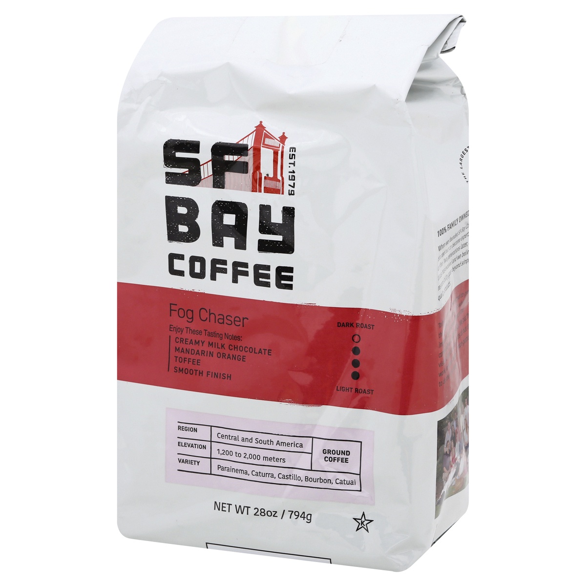 slide 3 of 9, SF Bay Coffee San Francisco Bay Gourmet Fog Chaser Ground Coffee, 28 oz