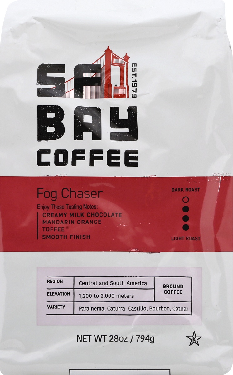 slide 6 of 9, SF Bay Coffee San Francisco Bay Gourmet Fog Chaser Ground Coffee, 28 oz