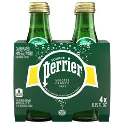 Perrier Carbonated Mineral Water, 11.15 FL OZ Glass (4 count) - 4 ct; 11.15 fl oz