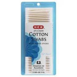 H-E-B Cotton Swabs with Paper Sticks