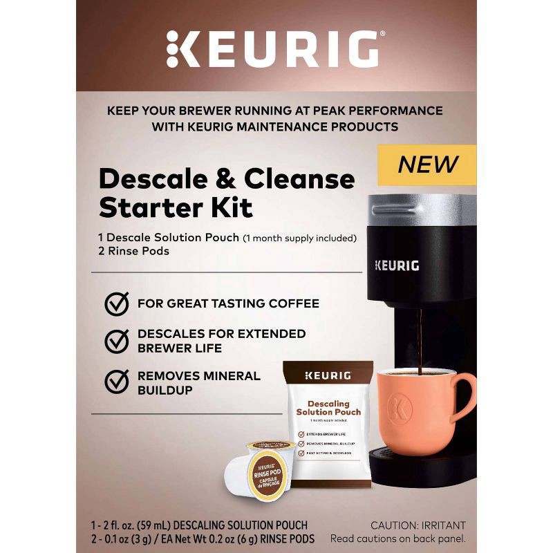 slide 1 of 21, Keurig Descale and Cleanse Starter Kit, 1 ct