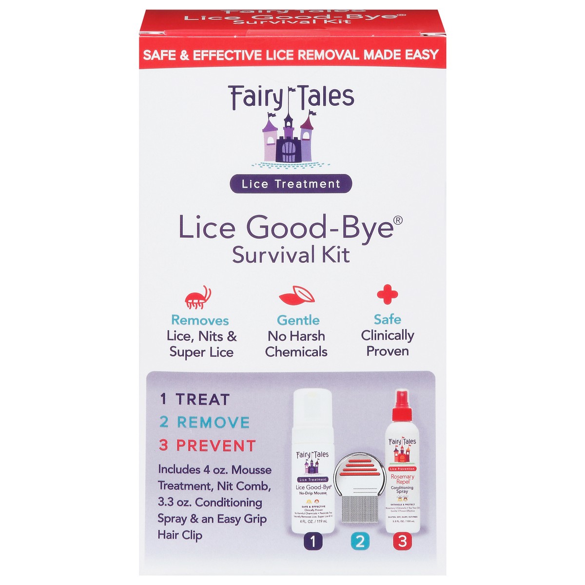 slide 1 of 9, Fairy Tales Lice Good-Bye Lice Treatment Survival Kit 1 ea, 1 ct