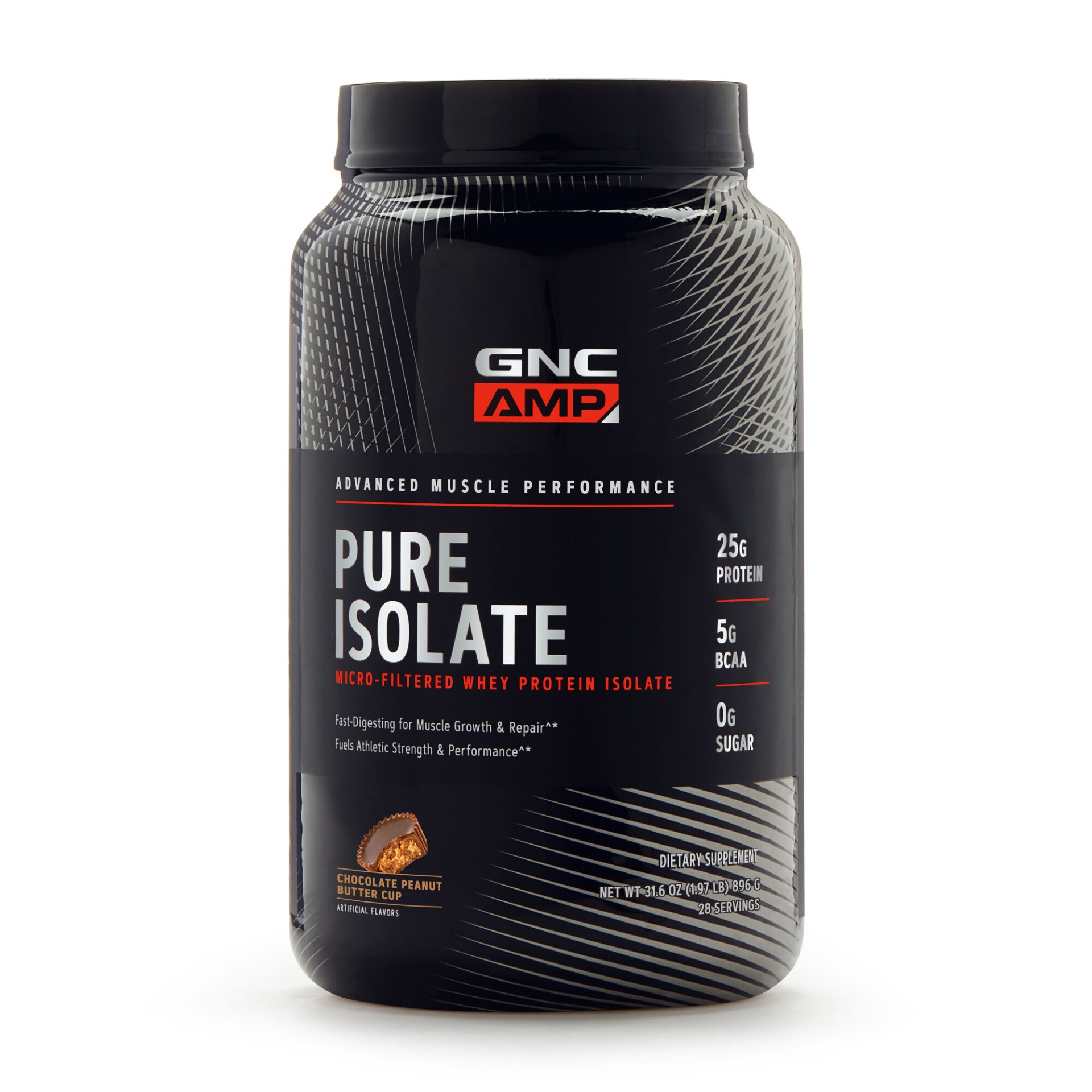 slide 1 of 1, GNC AMP Pure Isolate - Chocolate Peanut Butter Cup, 1 ct