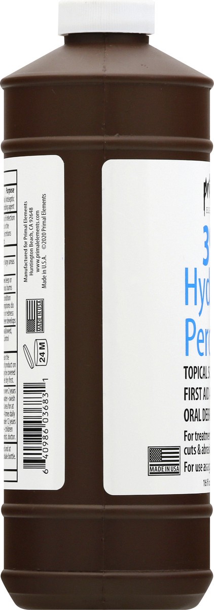 slide 11 of 11, Primal Elements 3% Hydrogen Peroxide 16 oz, 16 oz