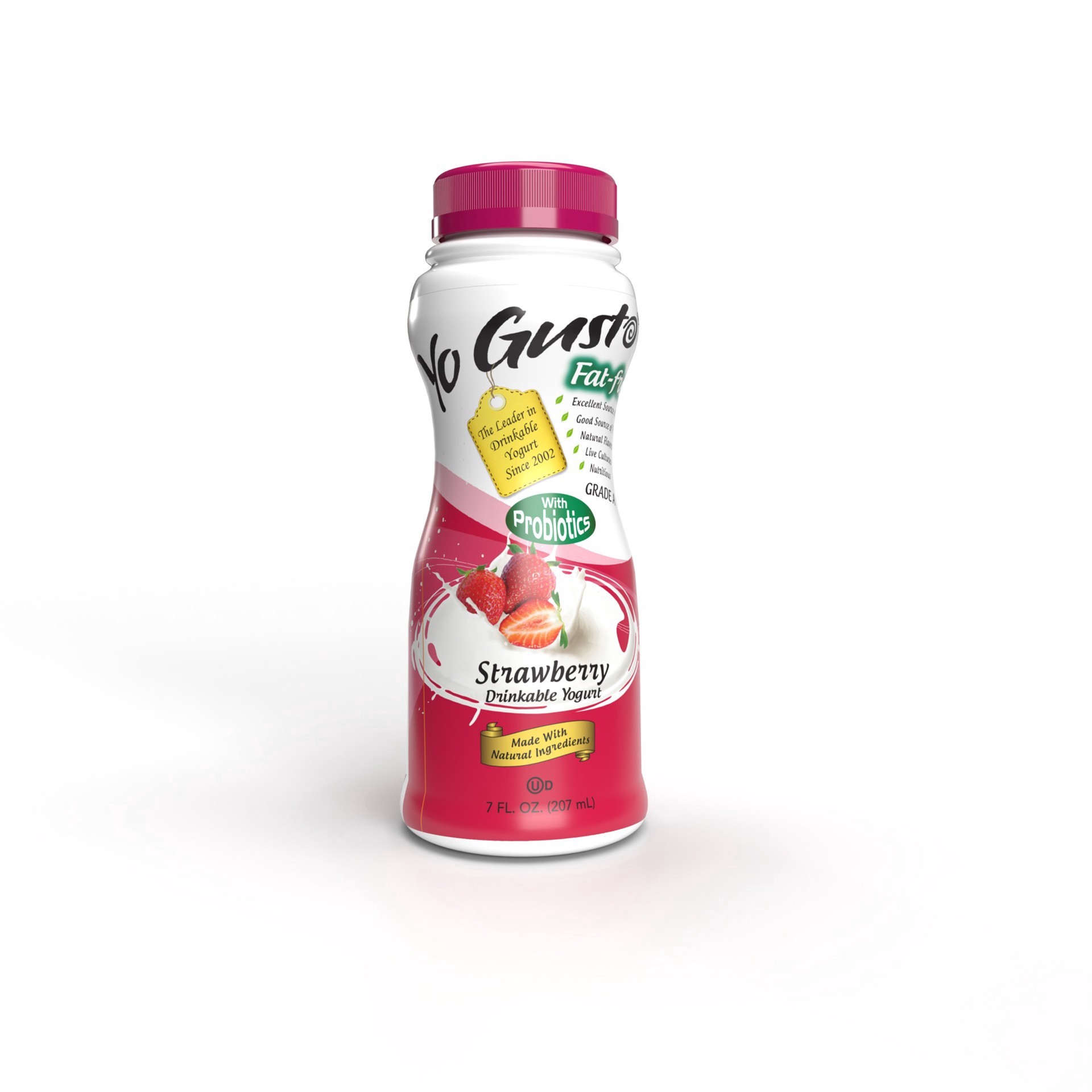 slide 1 of 1, Yo Gusto Strawberry, 7.6 oz
