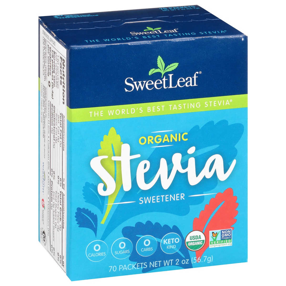 slide 12 of 13, SweetLeaf Organic Stevia Sweetener 70 ea, 70 ct