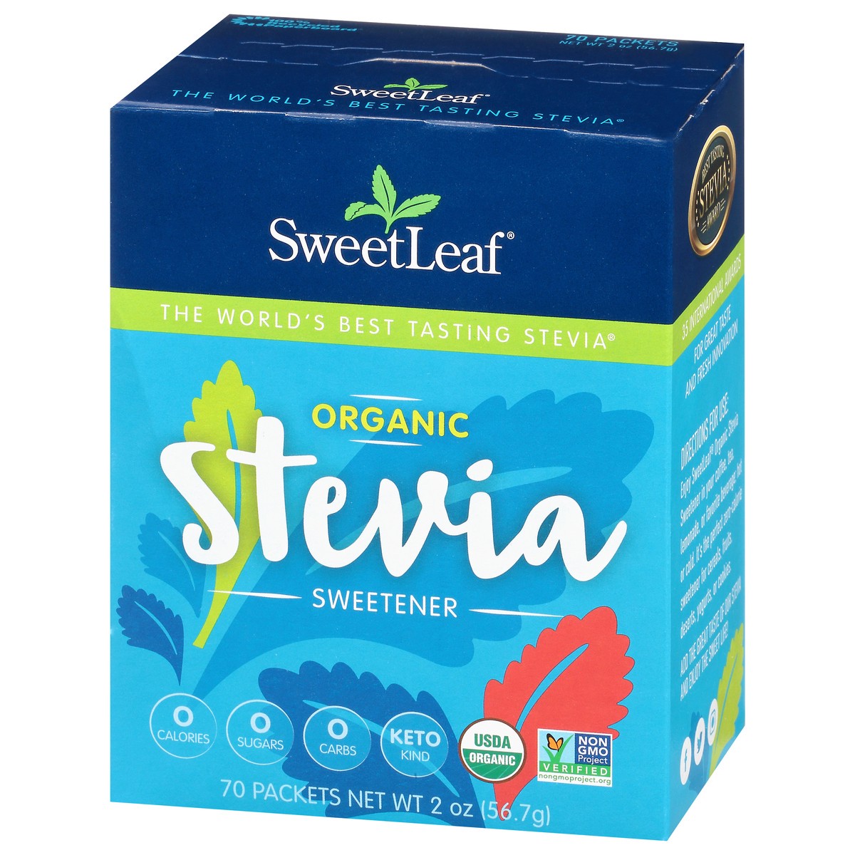 slide 4 of 13, SweetLeaf Organic Stevia Sweetener 70 ea, 70 ct