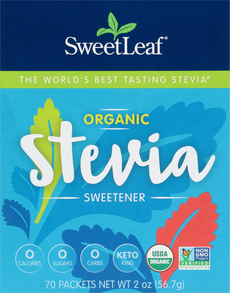 slide 1 of 13, SweetLeaf Organic Stevia Sweetener 70 ea, 70 ct