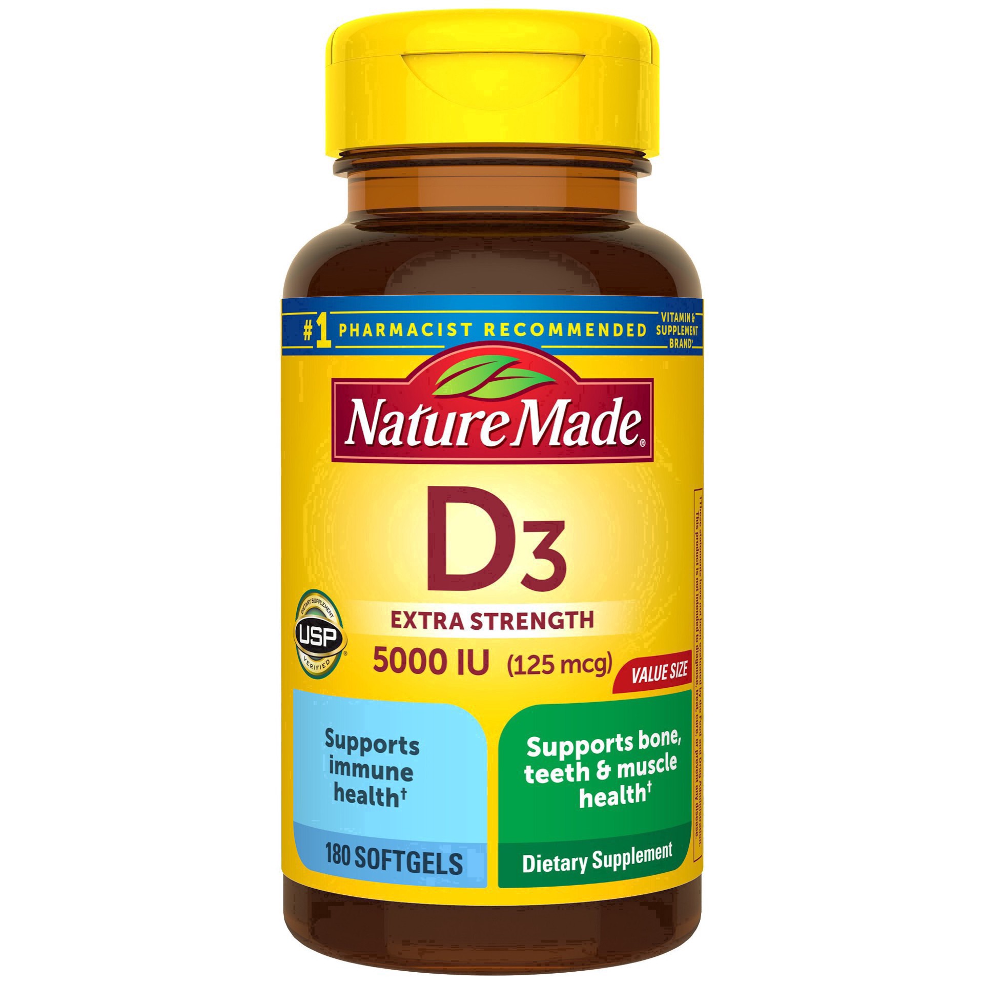 slide 36 of 54, Nature Made Extra Strength Vitamin D3 Value Size 180 Softgels, 180 ct