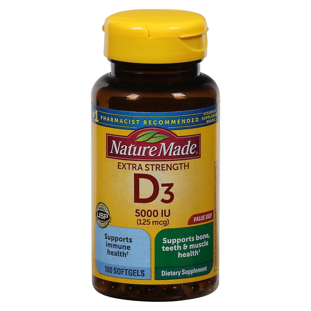 slide 1 of 54, Nature Made Extra Strength Vitamin D3 Value Size 180 Softgels, 180 ct