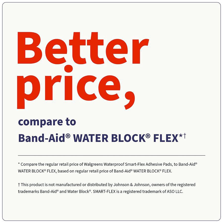 slide 5 of 5, Walgreens Waterproof Smart-Flex Adhesive Pads, 6 ct