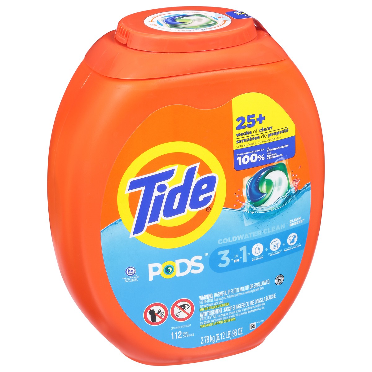 slide 2 of 9, Tide Pods Pacs Clean Breeze Detergent 112 ea, 112 ct
