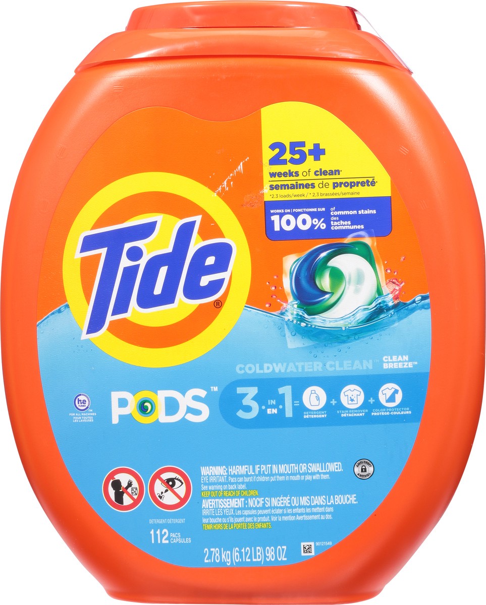 slide 6 of 9, Tide Pods Pacs Clean Breeze Detergent 112 ea, 112 ct