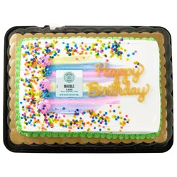 Kroger Bakery Fresh Quarter Sheet Marble Cake With Whippy Brushstrokes
